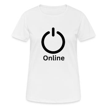 Online Symbol - Frauen T-Shirt atmungsaktiv - Weiß - Vorne - AI Model Female 172 dark (172cm)