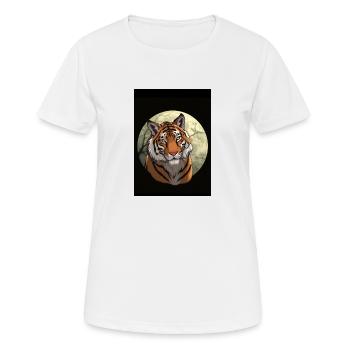 Majestätischen Tiger - Frauen T-Shirt atmungsaktiv - Weiß - Vorne - AI Model Female 172 dark (172cm)