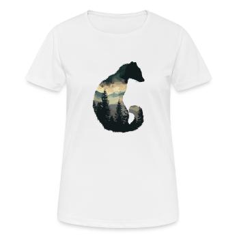 Martre Animal Forêt Nature - T-shirt respirant Femme - blanc - Devant - AI Model Female 172 dark (172cm)