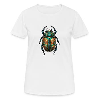 Scarabée Néo Traditionnel - T-shirt respirant Femme - blanc - Devant - AI Model Female 172 dark (172cm)
