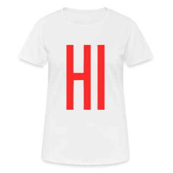 salut - T-shirt respirant Femme - blanc - Devant - AI Model Female 172 dark (172cm)