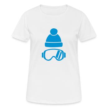 Ski goggles - Women's Breathable T-Shirt - white - Front - AI Model Female 172 dark (172cm)