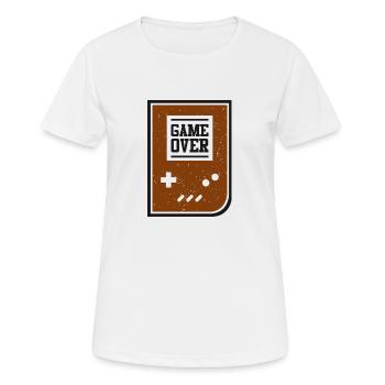 Spiel ist aus - Frauen T-Shirt atmungsaktiv - Weiß - Vorne - AI Model Female 172 dark (172cm)