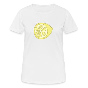 zitrone halbiert - Frauen T-Shirt atmungsaktiv - Weiß - Vorne - AI Model Female 172 dark (172cm)