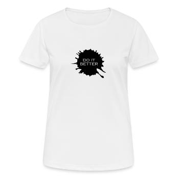 Do it better - Frauen T-Shirt atmungsaktiv - Weiß - Vorne - AI Model Female 172 dark (172cm)