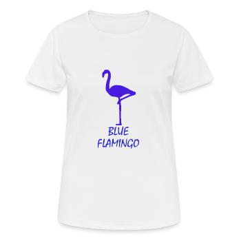 Blue Flamingo - Frauen T-Shirt atmungsaktiv - Weiß - Vorne - AI Model Female 172 dark (172cm)