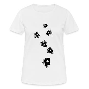 Icône de carte - T-shirt respirant Femme - blanc - Devant - AI Model Female 172 dark (172cm)