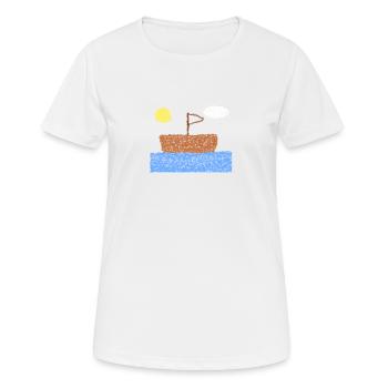 BOAT FOR KIDS - Women's Breathable T-Shirt - white - Front - AI Model Female 172 dark (172cm)