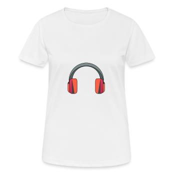 Headset - Frauen T-Shirt atmungsaktiv - Weiß - Vorne - AI Model Female 172 dark (172cm)