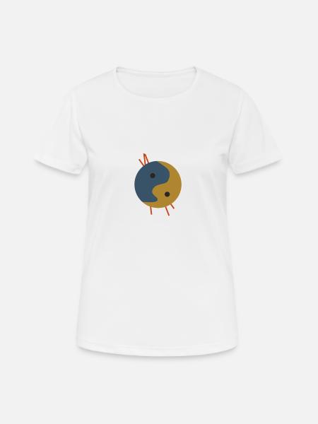Der Globus - Frauen T-Shirt atmungsaktiv - Weiß