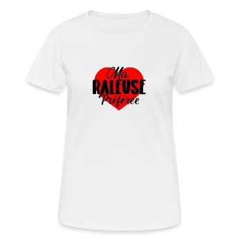 Ma raleuse préférée - T-shirt respirant Femme - blanc - Devant - AI Model Female 172 dark (172cm)