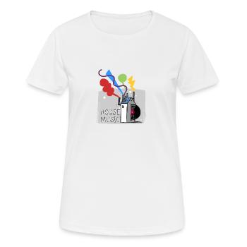 House Music - Frauen T-Shirt atmungsaktiv - Weiß - Vorne - AI Model Female 172 dark (172cm)