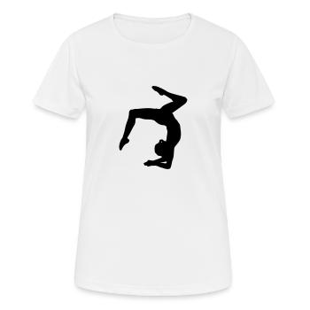 Turnerin Bodenturnen Kunstturnen - Frauen T-Shirt atmungsaktiv - Weiß - Vorne - AI Model Female 172 dark (172cm)