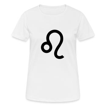 Löwe, August, Sternzeichen, Astrologie, Symbol - Frauen T-Shirt atmungsaktiv - Weiß - Vorne - AI Model Female 172 dark (172cm)