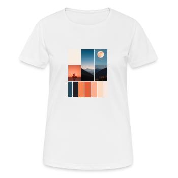 Montagnes - T-shirt respirant Femme - blanc - Devant - AI Model Female 172 dark (172cm)
