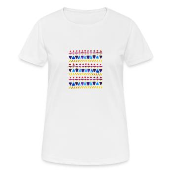 Design ethnique bohème pour les Indiens de festival en été - T-shirt respirant Femme - blanc - Devant - AI Model Female 172 dark (172cm)