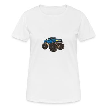 Monster trucks - T-shirt respirant Femme - blanc - Devant - AI Model Female 172 dark (172cm)