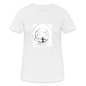 Le flux d’énergie de votre cœur - T-shirt respirant Femme - blanc - Devant - AI Model Female 172 dark (172cm)