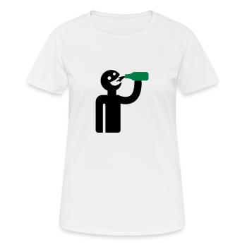Säufer - Trinker - Frauen T-Shirt atmungsaktiv - Weiß - Vorne - AI Model Female 172 dark (172cm)