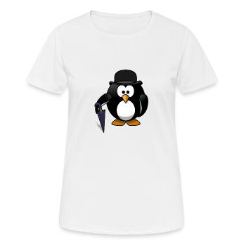 Pingu - Frauen T-Shirt atmungsaktiv - Weiß - Vorne - AI Model Female 172 dark (172cm)