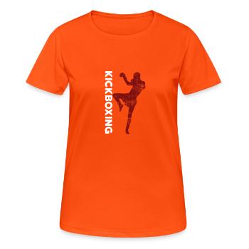 Kickboxing Kickboxer Kickboxing Sport Martial Arts Boxing - Women's Breathable T-Shirt - neon orange - Front - AI Model Female 172 dark (172cm)
