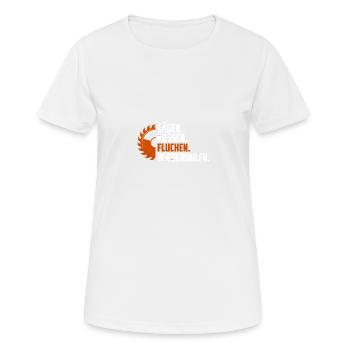 Sägen - Frauen T-Shirt atmungsaktiv - Weiß - Vorne - AI Model Female 172 dark (172cm)
