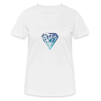 Diamant - Frauen T-Shirt atmungsaktiv - Weiß - Vorne - AI Model Female 172 dark (172cm)