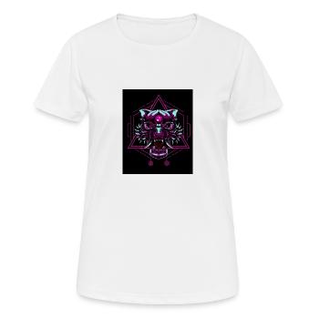 Neon Tiger - Frauen T-Shirt atmungsaktiv - Weiß - Vorne - AI Model Female 172 dark (172cm)