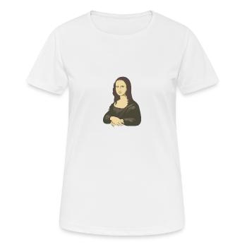 Mona Lisa - T-shirt respirant Femme - blanc - Devant - AI Model Female 172 dark (172cm)