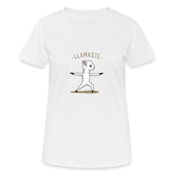 llamaste - T-shirt respirant Femme - blanc - Devant - AI Model Female 172 dark (172cm)