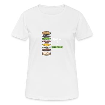 burger - Frauen T-Shirt atmungsaktiv - Weiß - Vorne - AI Model Female 172 dark (172cm)