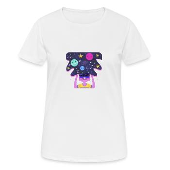 Galaxie Galaxie Raumschiff newistar cool schöne Gr - Frauen T-Shirt atmungsaktiv - Weiß - Vorne - AI Model Female 172 dark (172cm)