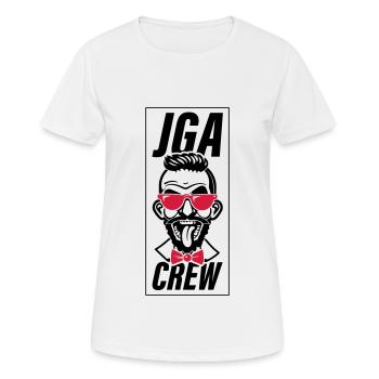 Enterrement de vie de garçon Équipage Enterrement de vie de garçon - T-shirt respirant Femme - blanc - Devant - AI Model Female 172 dark (172cm)