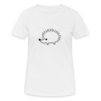 Hedgehog Design - Frauen T-Shirt atmungsaktiv - Weiß - Vorne - AI Model Female 172 dark (172cm)