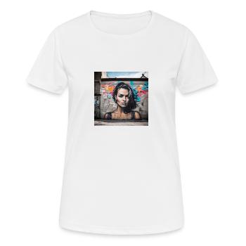 Femme Artistry - Frauen T-Shirt atmungsaktiv - Weiß - Vorne - AI Model Female 172 dark (172cm)