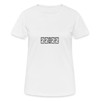 22:22 - Women's Breathable T-Shirt - white - Front - AI Model Female 172 dark (172cm)