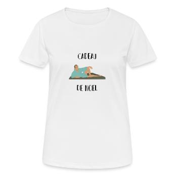 Cadeau de Noël d'OSS 117 - T-shirt respirant Femme - blanc - Devant - AI Model Female 172 dark (172cm)