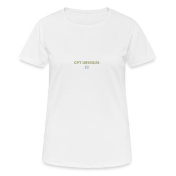 CPT CAPTAIN OBVIOUS - Frauen T-Shirt atmungsaktiv - Weiß - Vorne - AI Model Female 172 dark (172cm)