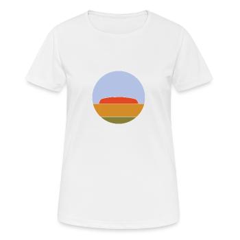 Uluru - Frauen T-Shirt atmungsaktiv - Weiß - Vorne - AI Model Female 172 dark (172cm)