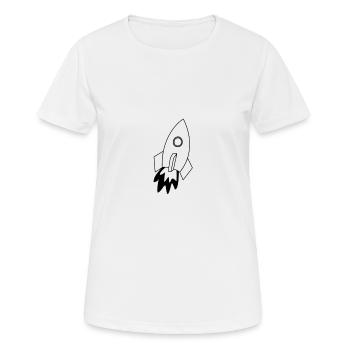 Space - Frauen T-Shirt atmungsaktiv - Weiß - Vorne - AI Model Female 172 dark (172cm)