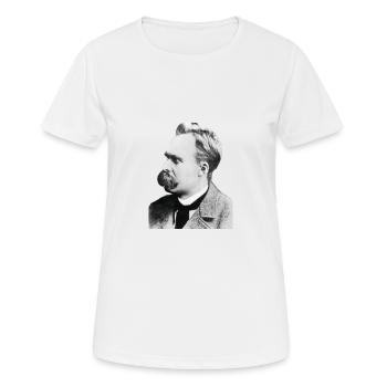 Friedrich Nietzsche - T-shirt respirant Femme - blanc - Devant - AI Model Female 172 dark (172cm)