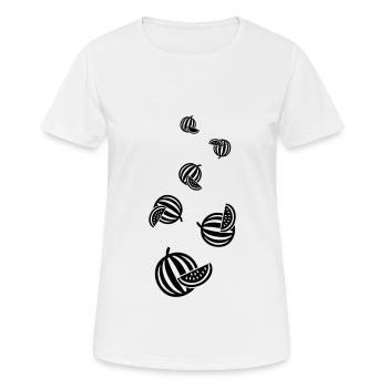 Melone Frucht - Frauen T-Shirt atmungsaktiv - Weiß - Vorne - AI Model Female 172 dark (172cm)