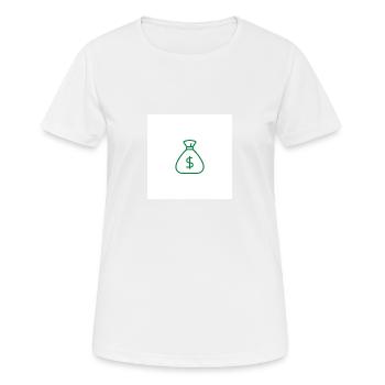Geldbeutel Design (Print) Herren/Damen/Kinder/Baby - Frauen T-Shirt atmungsaktiv - Weiß - Vorne - AI Model Female 172 dark (172cm)