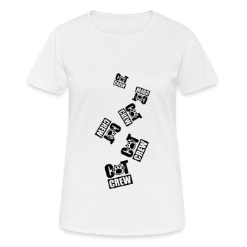 Équipage pour chats - T-shirt respirant Femme - blanc - Devant - AI Model Female 172 dark (172cm)