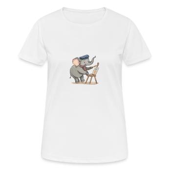 Artist Ella: Majestic Masterpieces - Women's Breathable T-Shirt - white - Front - AI Model Female 172 dark (172cm)
