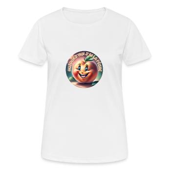 Heute bin ich in der Stimmung - Frauen T-Shirt atmungsaktiv - Weiß - Vorne - AI Model Female 172 dark (172cm)