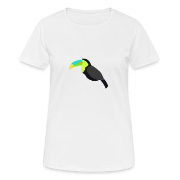 Toucan - T-shirt respirant Femme - blanc - Devant - AI Model Female 172 dark (172cm)