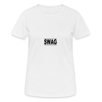 swag - Women's Breathable T-Shirt - white - Front - AI Model Female 172 dark (172cm)