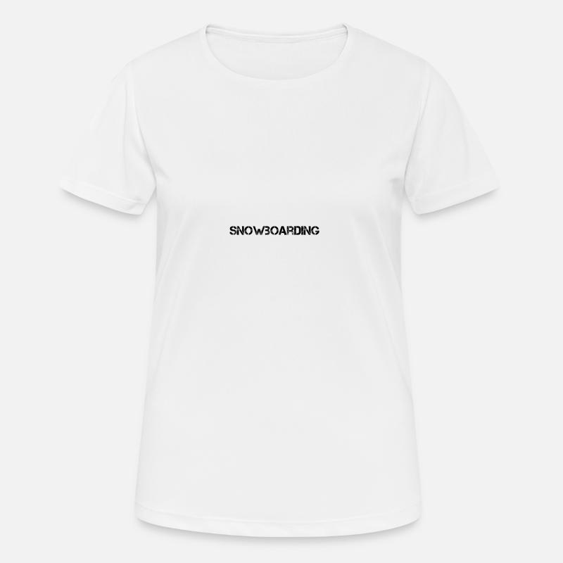 snowboard - Women's Breathable T-Shirt - white