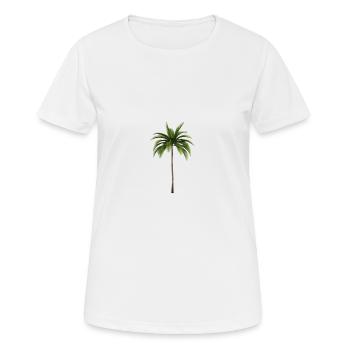 Palme - Frauen T-Shirt atmungsaktiv - Weiß - Vorne - AI Model Female 172 dark (172cm)